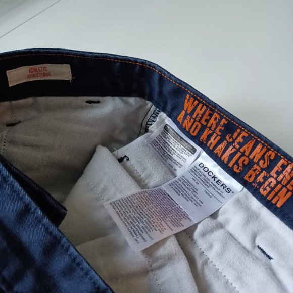 Men's Navy Blue Docker Cotton Pants - Picture 2 of 5